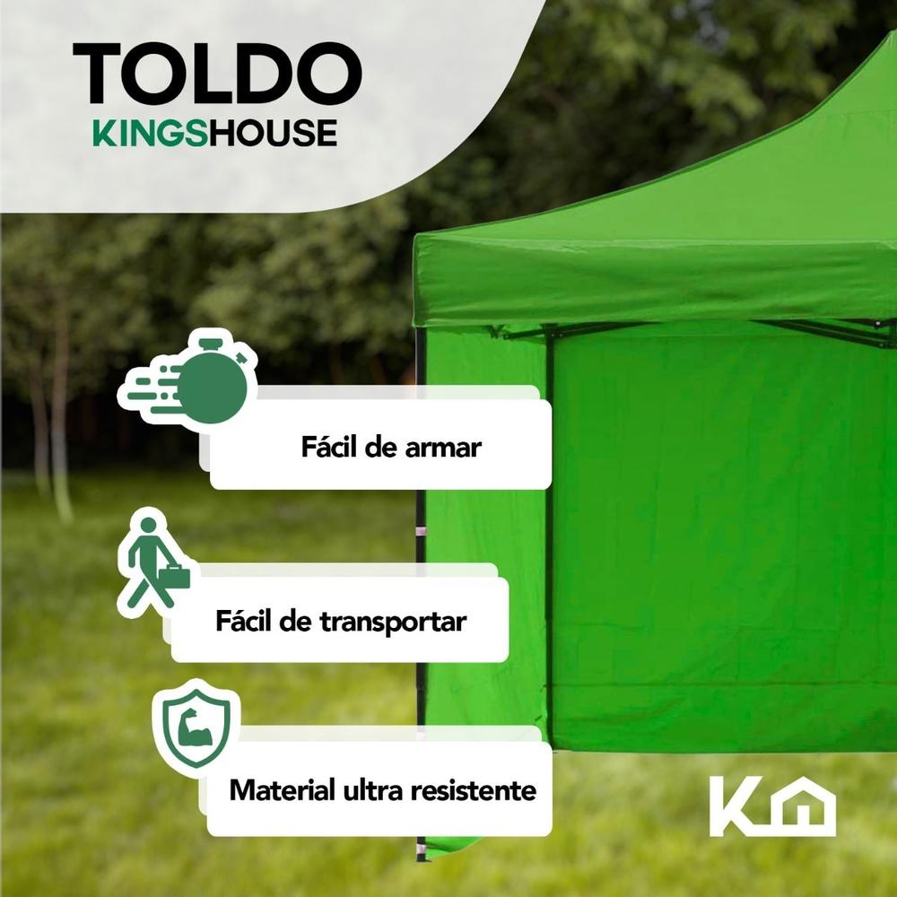 Toldo Carpa Con Pared Impermeable Plegable Acero 3x3 M