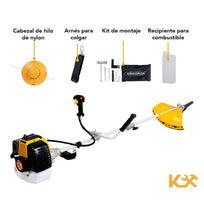 Motosierra Gasolina 52cc + Desbrozadora Carrete Podar  + Regalos