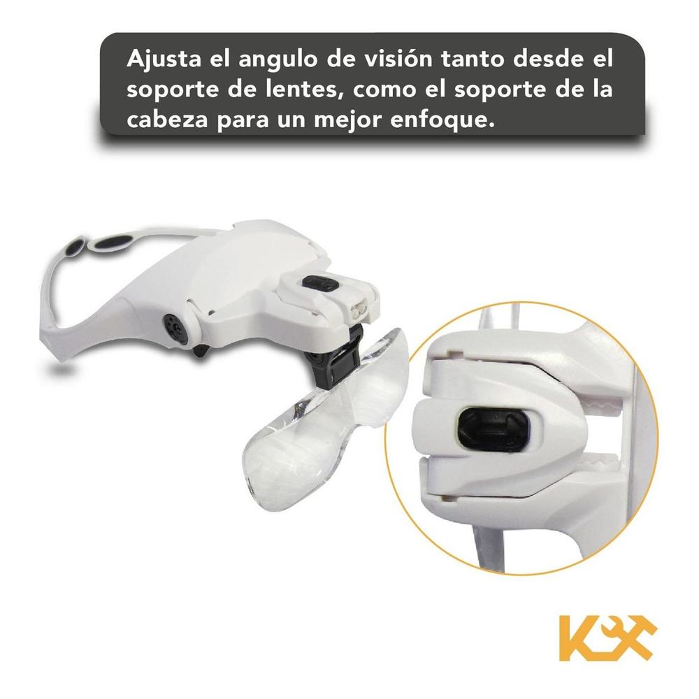 Lupa Anteojo Visor Con LED Aumento 1 a 3.5x 9892B2 Kingsman