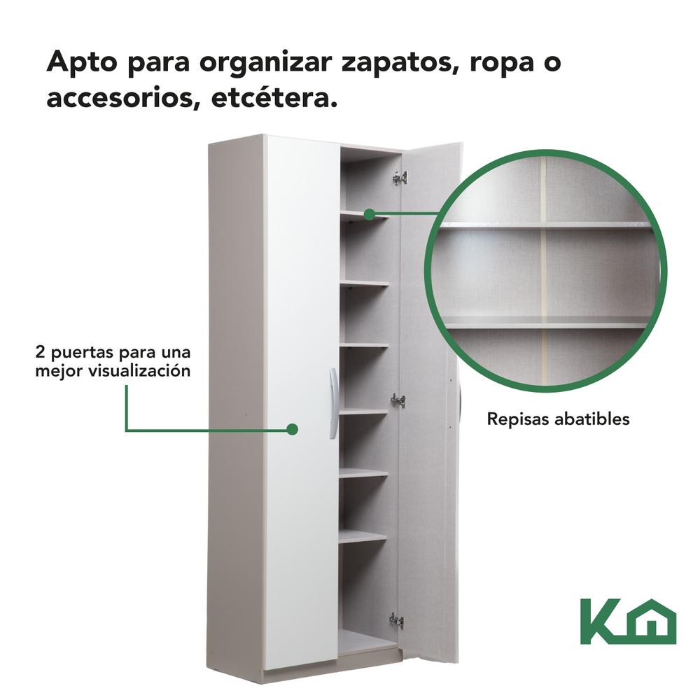 Mueble Armario Closet Multiuso 2 Puertas + Estantes Mdp Casa