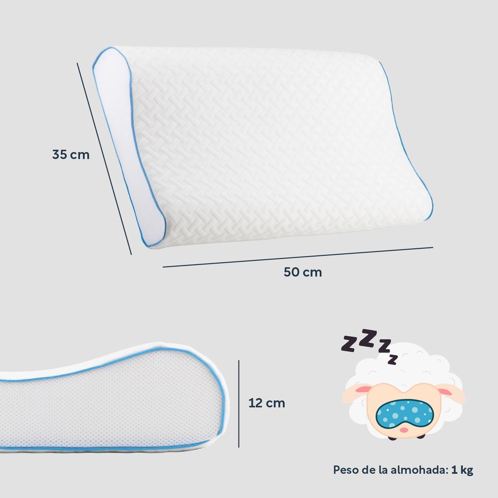 Almohada Ortopédica 2 Pzas Estandar Espuma Viscoelástica