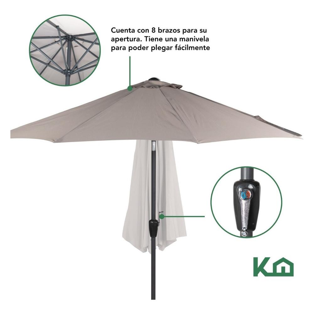 Sombrilla Para Jardin Playa Angulo De Inclinacion Kit 4 Pzas