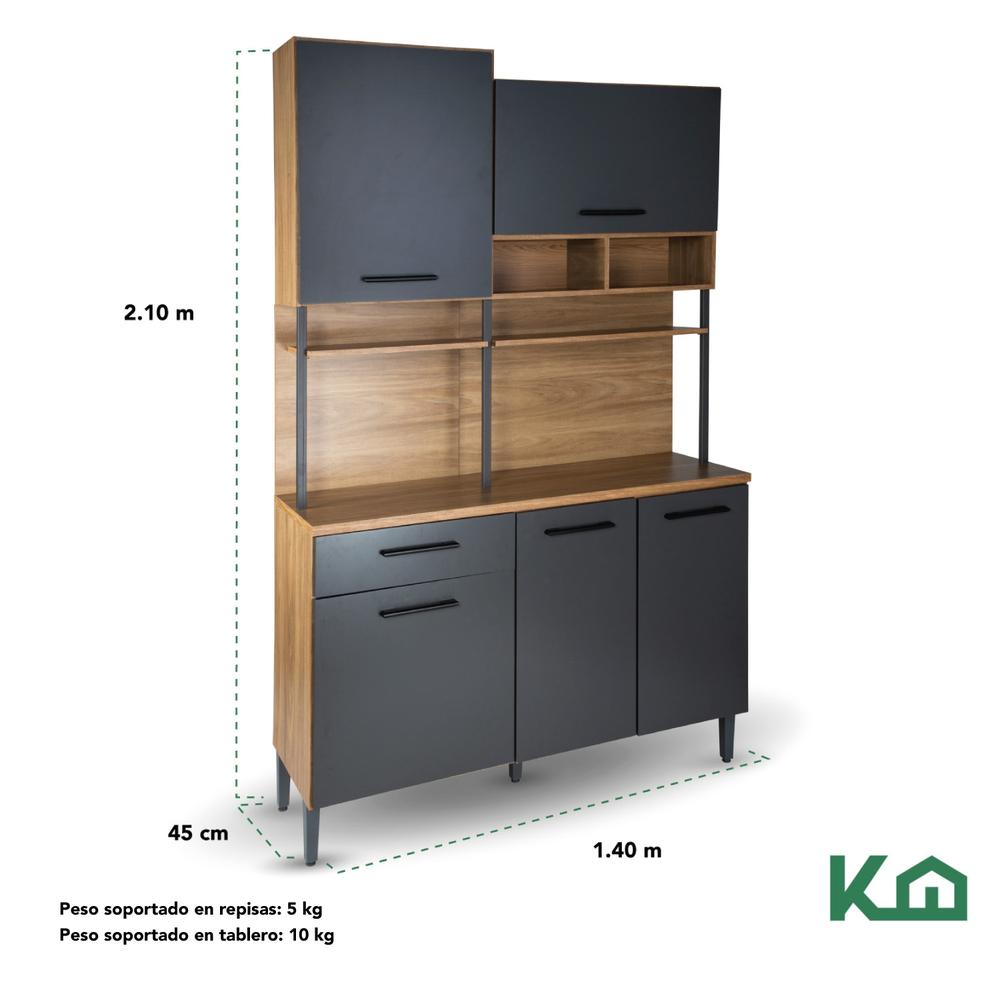 Alacena Organizador Rack Multiusos Gabinete Despensero 210cm