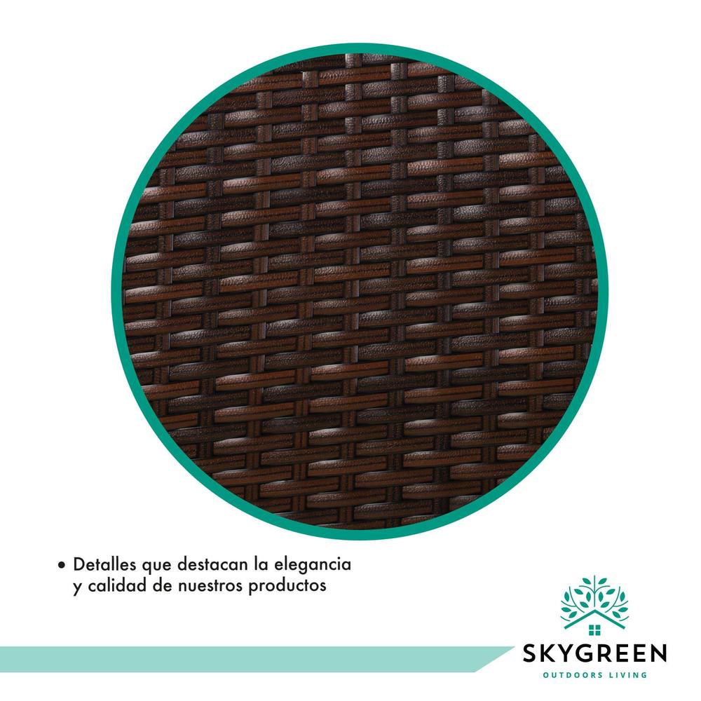 Sala Exterior Tipo Rattan 3pzas Para Jardin + Cojines