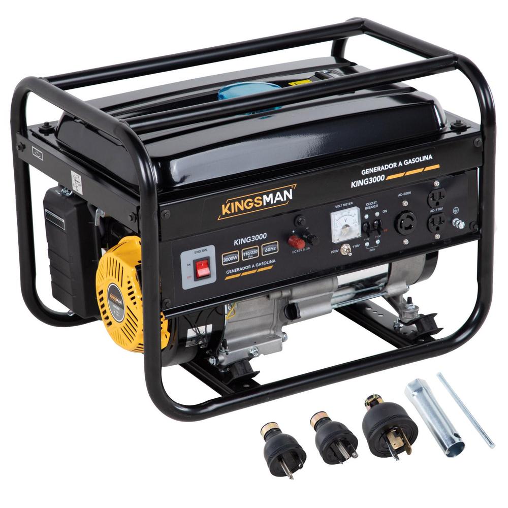 Generador Portatil De Luz 110/220v A Gasolina 7.5hp 3000w Amarillo King3000