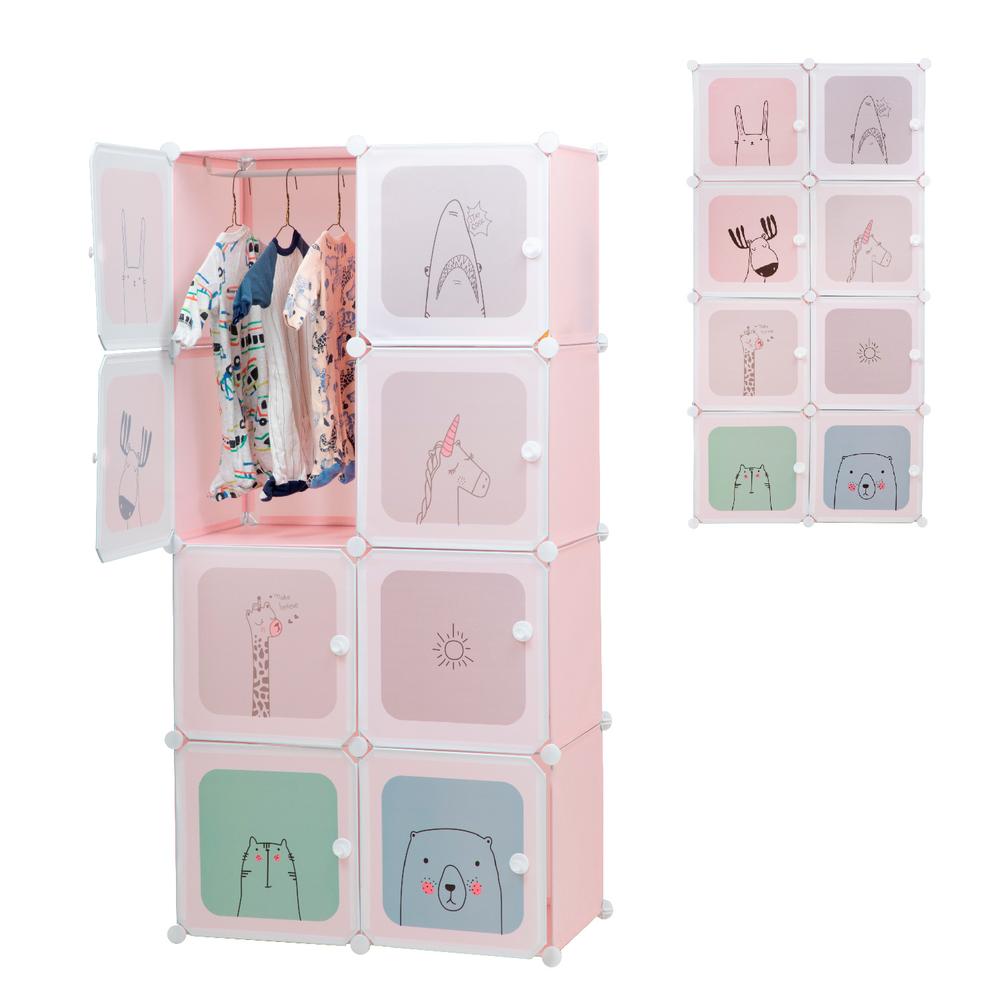 Armario De Plastico Closet Organizador Niños Portatil Cubos