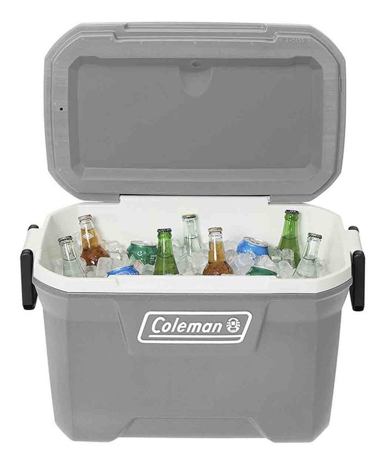 Hielera Cooler Gris 52 Qt 49lts 80 Latas Portavasos Coleman