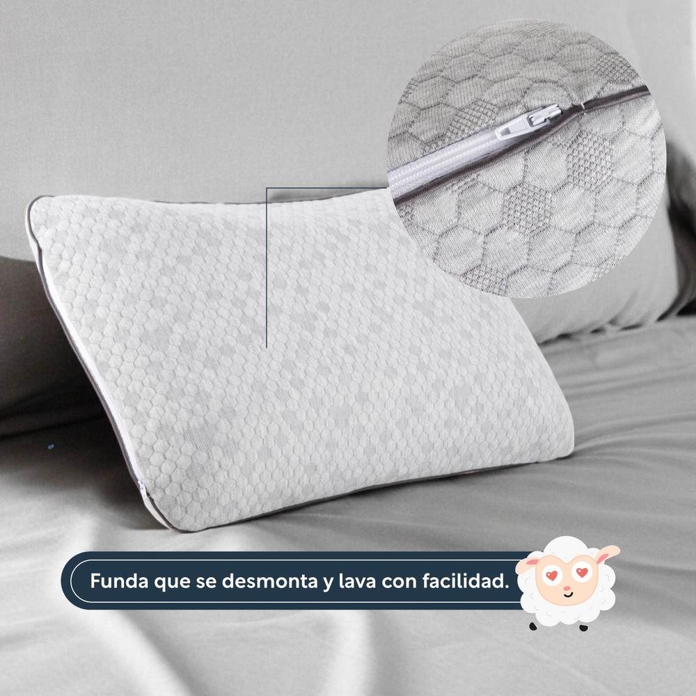 Almohada Queen Memory Foam Graphite Carbón Viscoelástica