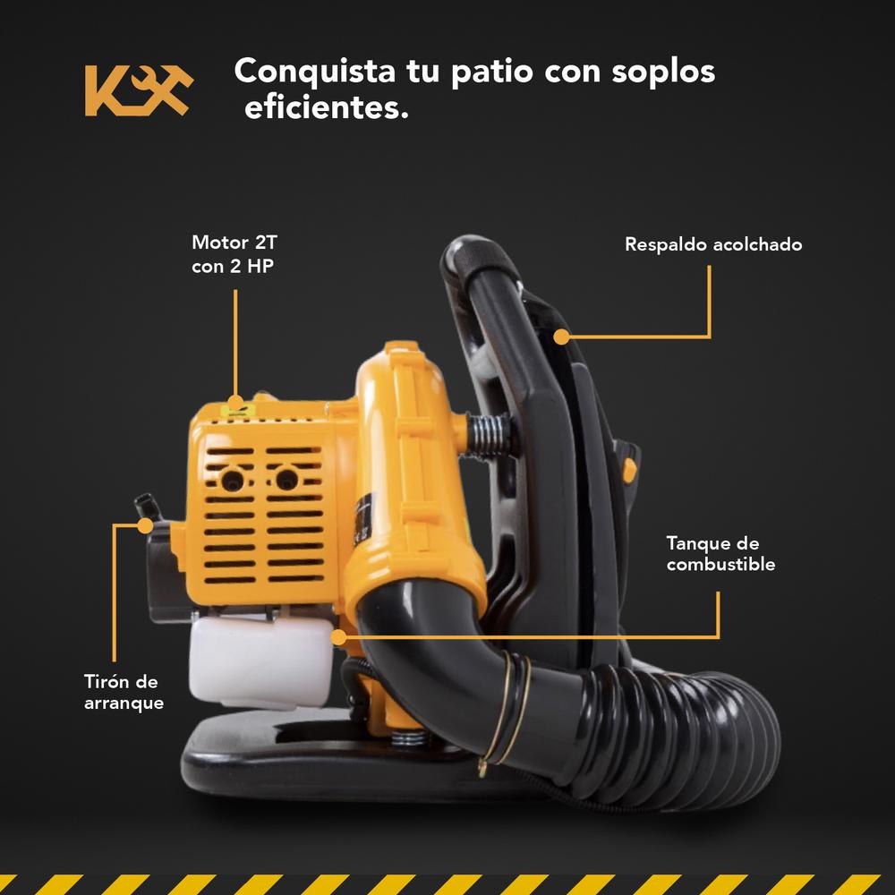 Sopladora Motor A Gasolina 2T 43 CC 2 HP De Mochila Kingsman