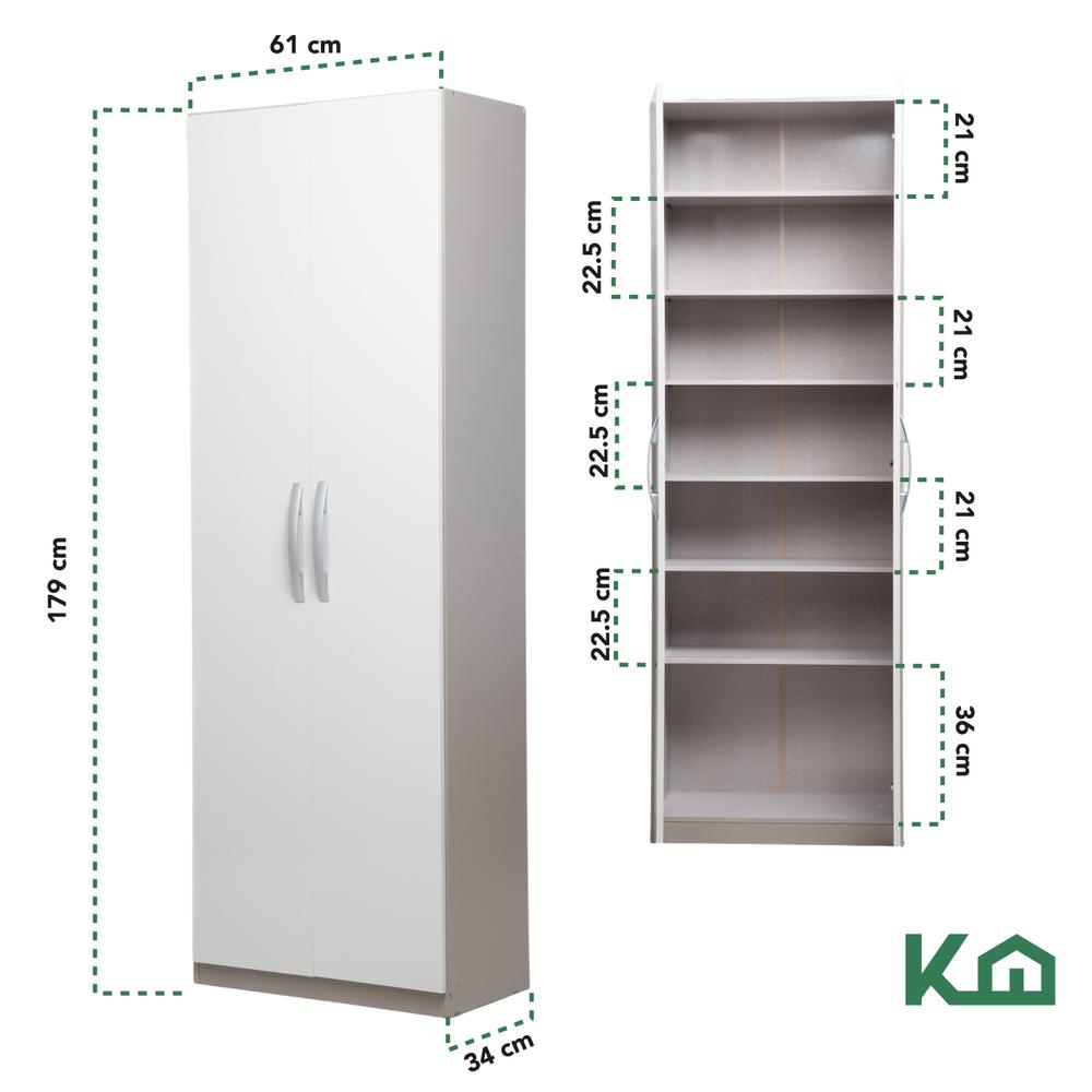 Mueble Armario Closet Multiuso 2 Puertas + Estantes Mdp Casa