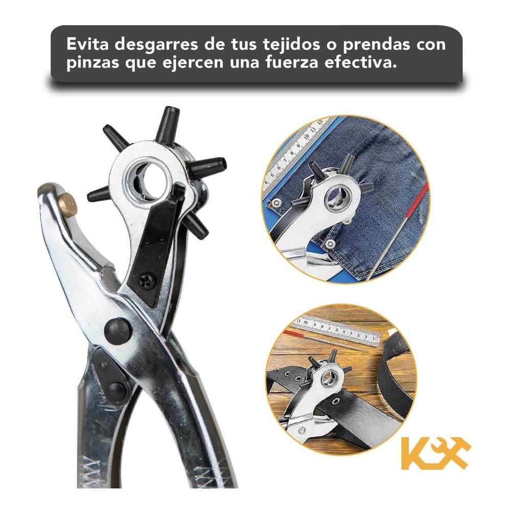 Sacabocado Pinza y Ojilladora Juego de 553 Piezas T31630A Kingsman