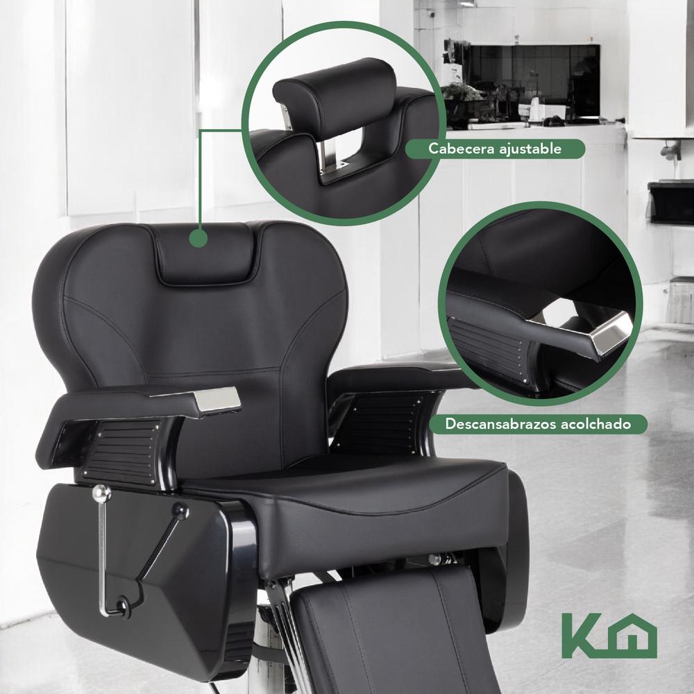 Silla Sillón Barbero Hidráulico Reposapiés Estética Uso Rudo