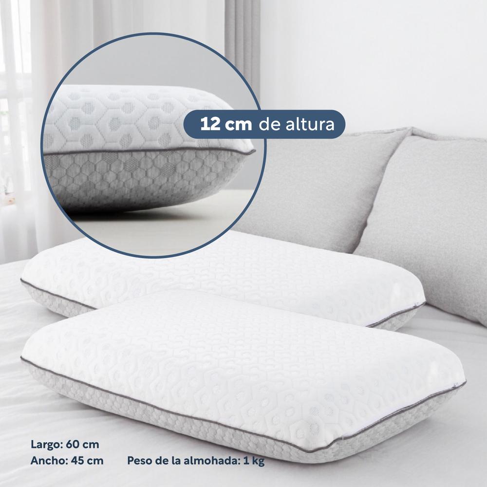 Set 3Pzas Colchón Queen Size Memory + Almohadas Gel Carbón