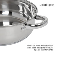 Thumbnail for Bateria De Cocina 7 Pzas Acero Inoxidable Tricapa Colorhome