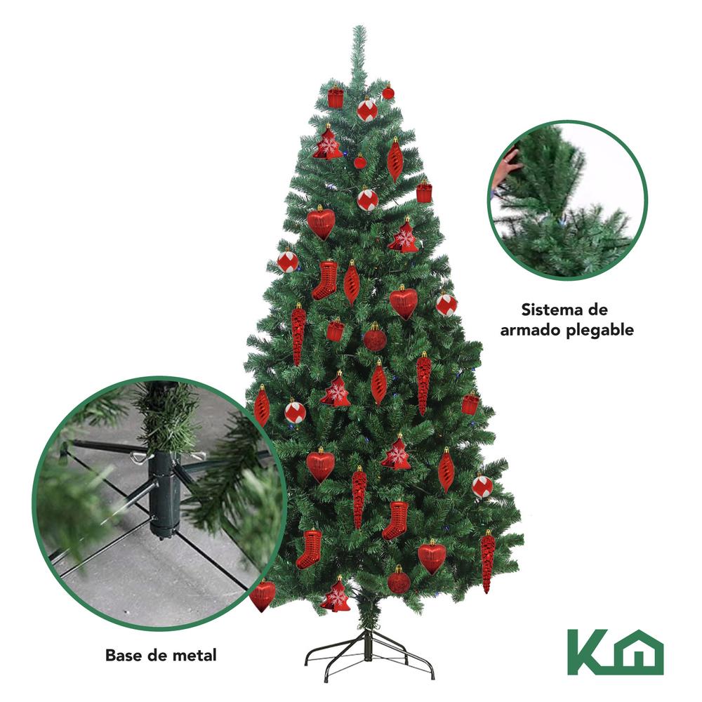 Arbol De Navidad + Esferas Navideñas 72Pzas Decoración