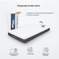 Thumbnail for Set 3Pzas Colchón Individual Memory Foam + Almohadas Carbón