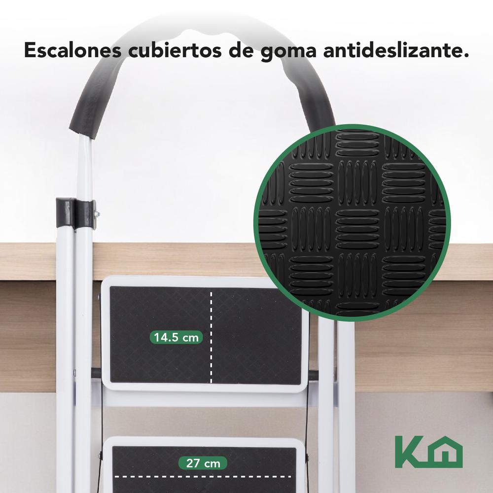 Kit Escaleras Plegables De Acero 2 y 3 Peldaños KingsHouse