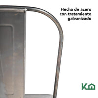 Thumbnail for Silla Tolix Metal Comedor Casa Restaurante Exterior 4 Piezas