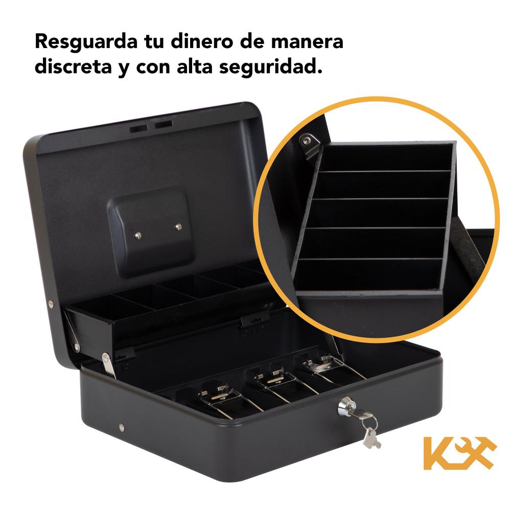 Caja Dinero 4 Clips para Billetes con Charola 5 Divisiones Ts0015M Kingsman