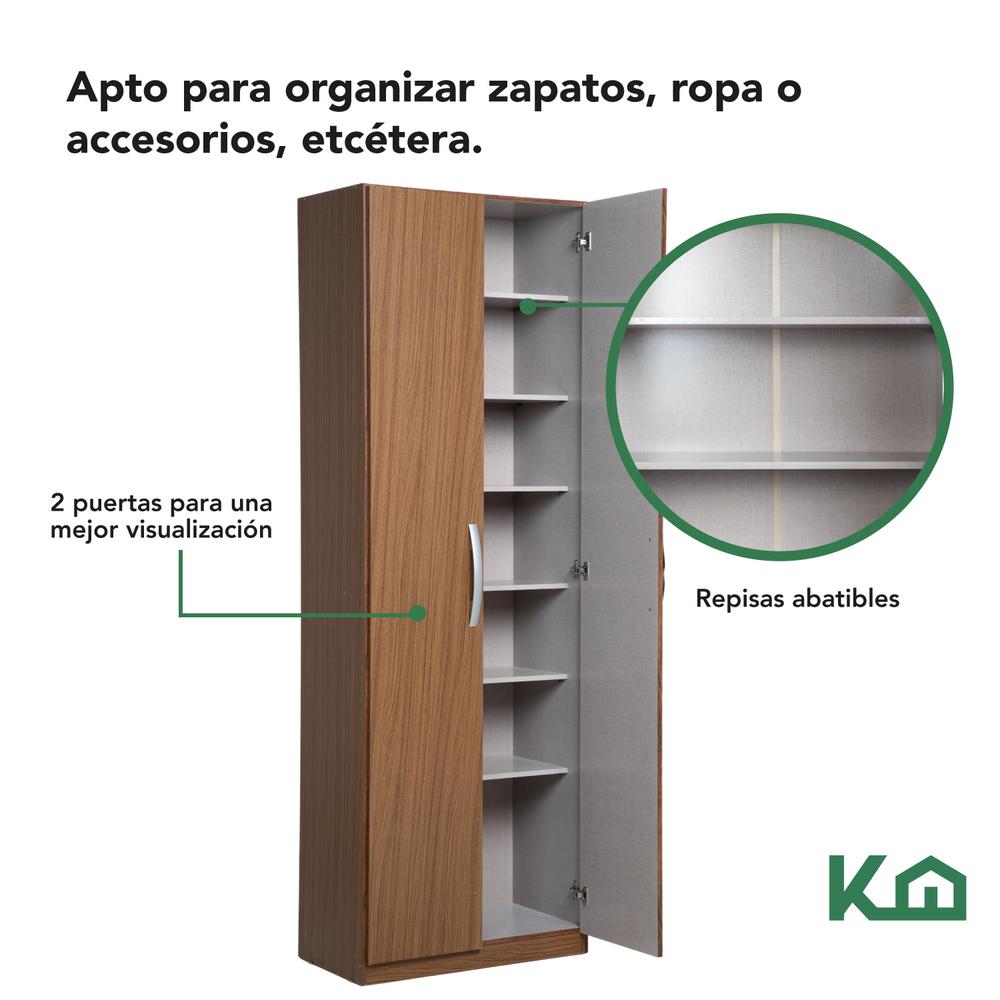 Mueble Armario Closet Multiuso 2 Puertas + Estantes Mdp Casa