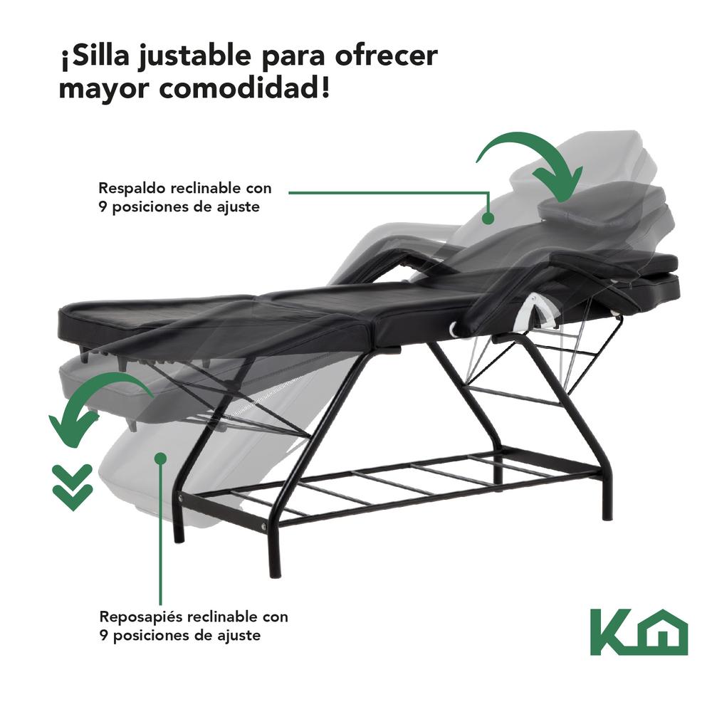 Cama De Masaje Silla Para Faciales Reclinable Spa Profesional