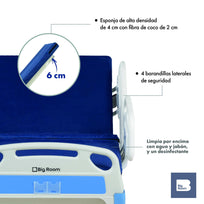 Cama Hospitalaria Eléctrica con Colchón 2 Funciones Lujo