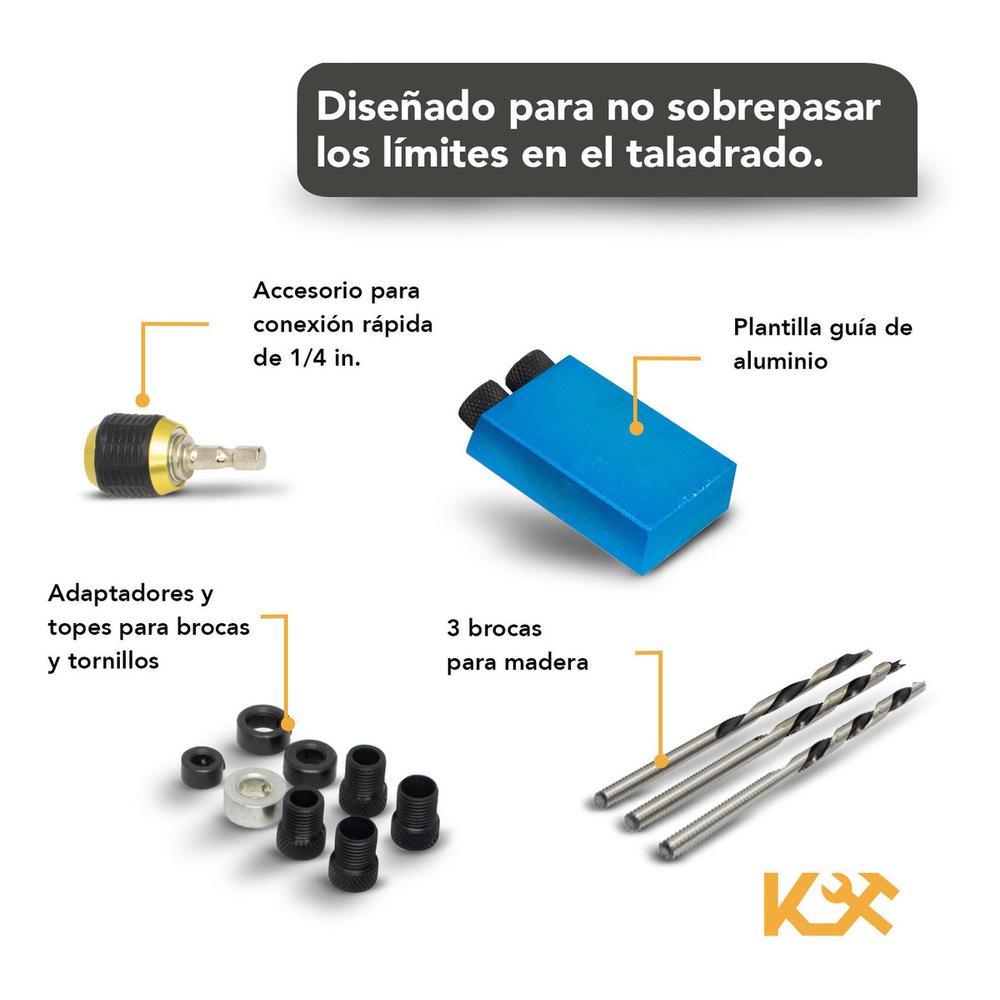 Taladro Accesorios Plantilla Juego de 18 Piezas 300241 Kingsman