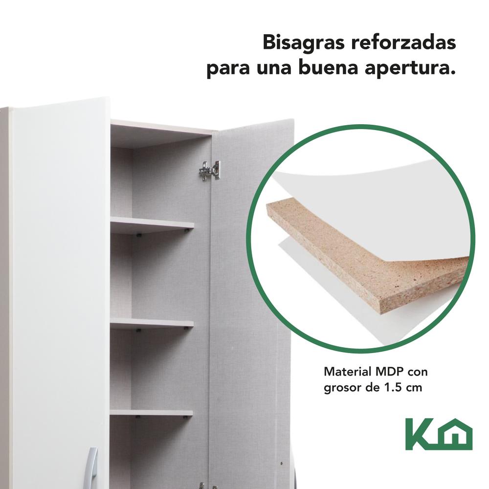 Mueble Armario Closet Multiuso 2 Puertas + Estantes Mdp Casa