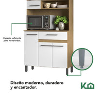 Thumbnail for Mueble Rack Cocina Multiuso Alacena 6 Repisas Madera Estante