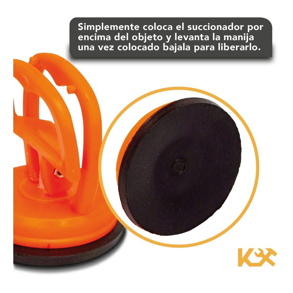 Succionador Copa 50 mm Capacidad 5 Kg Juego 4 Pzs. 302075 Kingsman