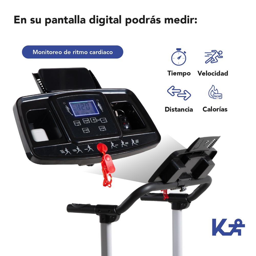 Caminadora Eléctrica Con Barandas De Seguridad Plegable 2 Hp KingSports