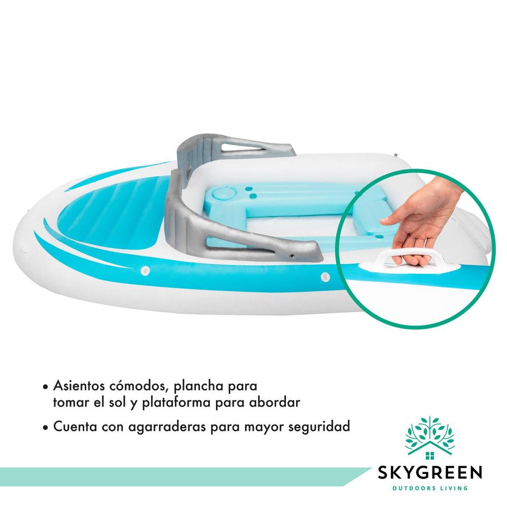 Bote Yate 6 Personas De Lujo Con 2 Hieleras Inflable Playa