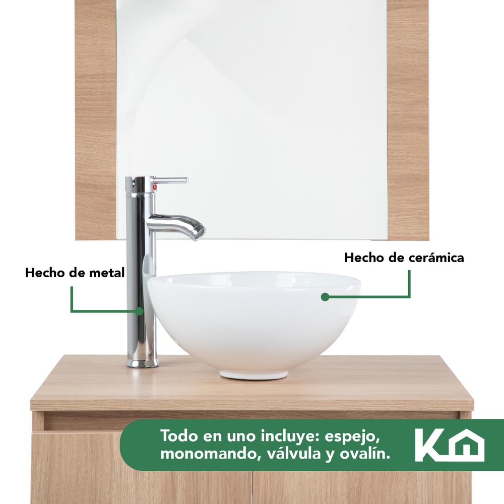 Mueble Gabinete Para Baño Lavamanos Con Espejo Lavabo Ovalin