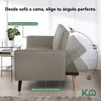 Thumbnail for Sofá Cama Reclinable Silla Convertible Sillón Sala Moderna