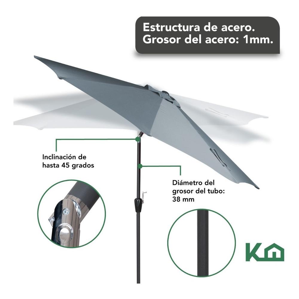 Sombrilla Para Jardin Playa Angulo De Inclinacion Kit 4 Pzas