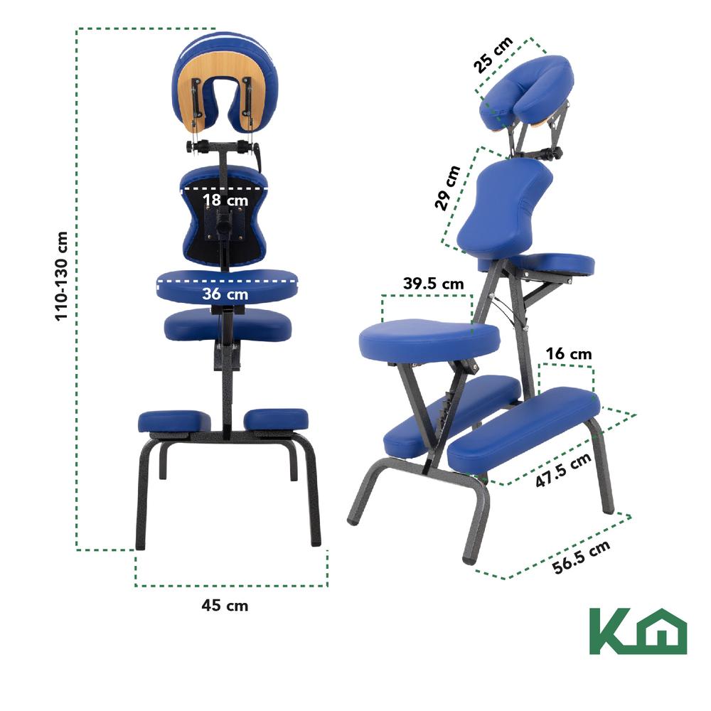 Silla Masaje Portatil Vinil Shiatsu Confort Premium Tattoo