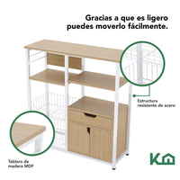 Thumbnail for Rack Mueble Multiusos Cajon Repisas Microondas Cocina Hogar