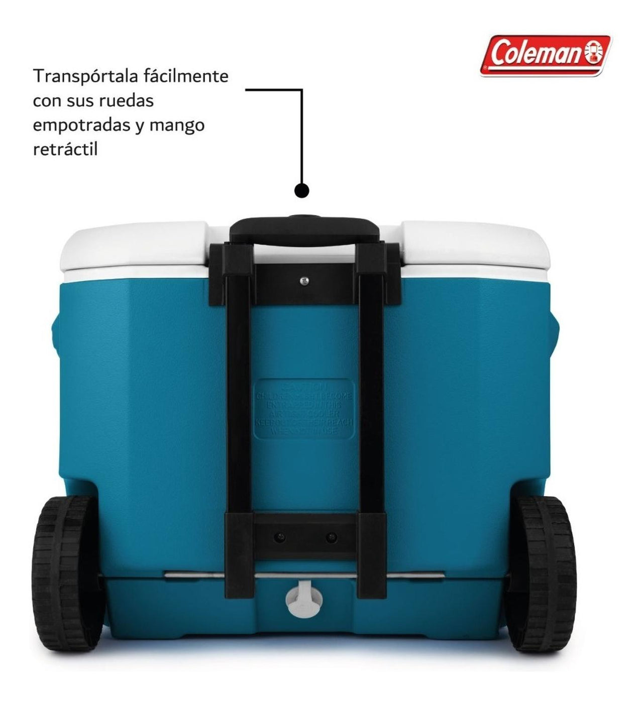 Hielera Coleman Con Ruedas Portavasos 60qt 56l Para 94 Latas