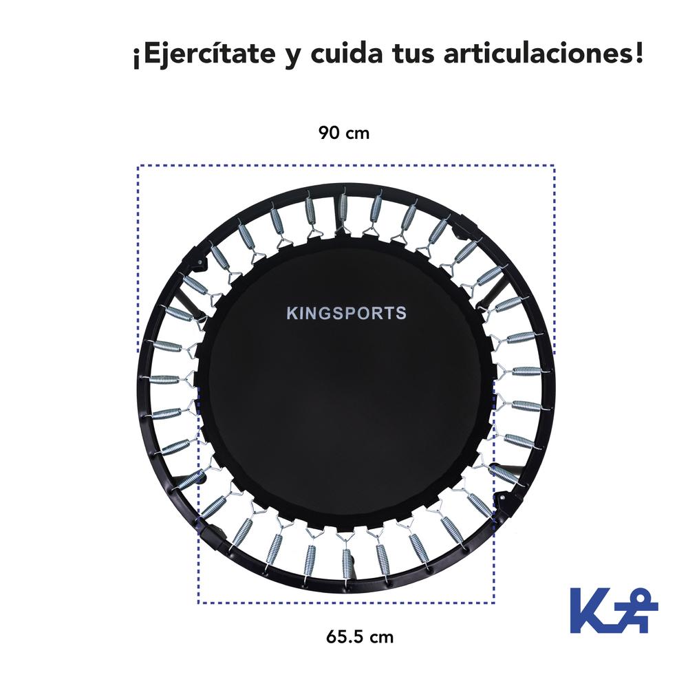 Trampolín 36” Plegable en 4 Cap. 100 Kg C/28 Resortes Color Negro