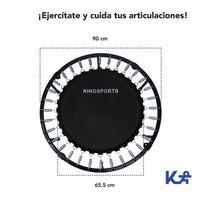 Thumbnail for Trampolín 36” Plegable en 4 Cap. 100 Kg C/28 Resortes Color Negro