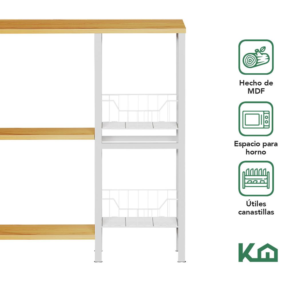 Rack Mueble Con Repisas Multiusos Horno De Microondas Cocina