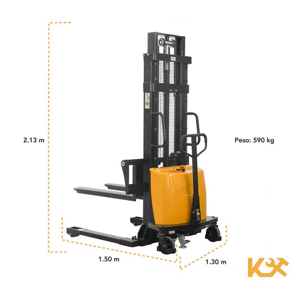 Patin Montacargas Hidraulico Apilador Electrico 2ton Semiau