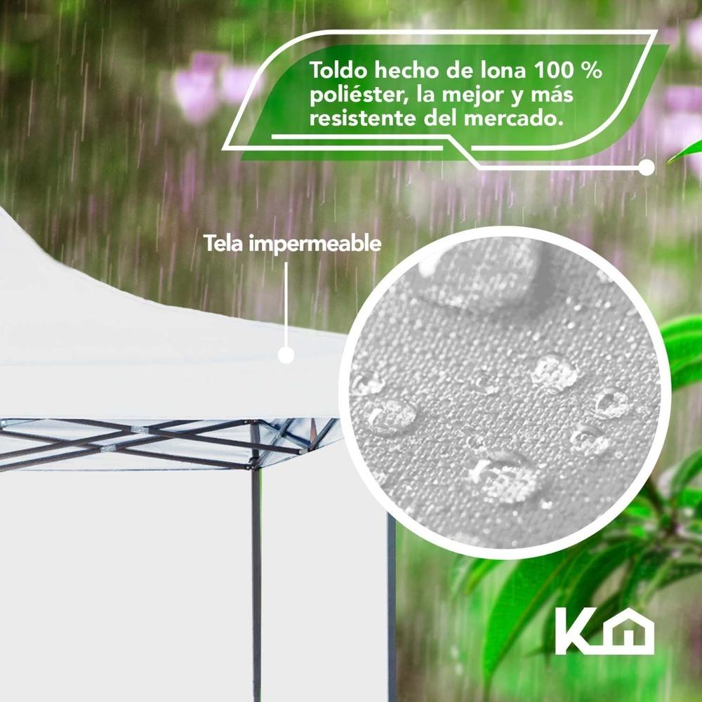 Toldo Carpa Con Pared Impermeable Plegable Acero 3x3 M