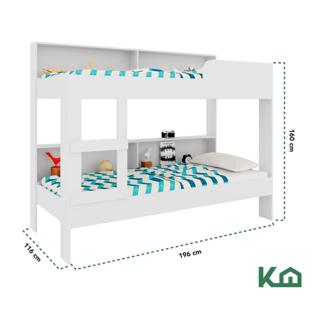 Litera Doble Individual + Cama Base Individual KingsHouse