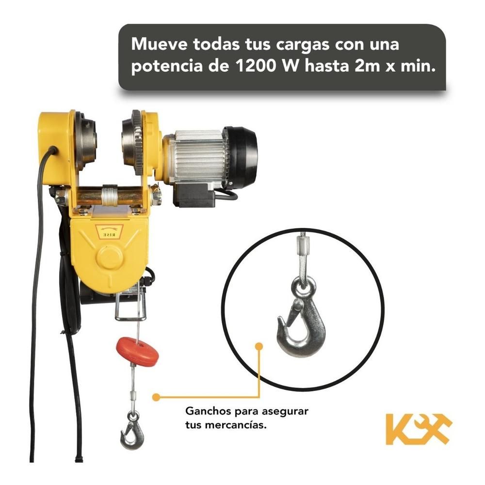 Polipasto Electrico 20m De Cable Y Trole 300 A 600 Kg 110v