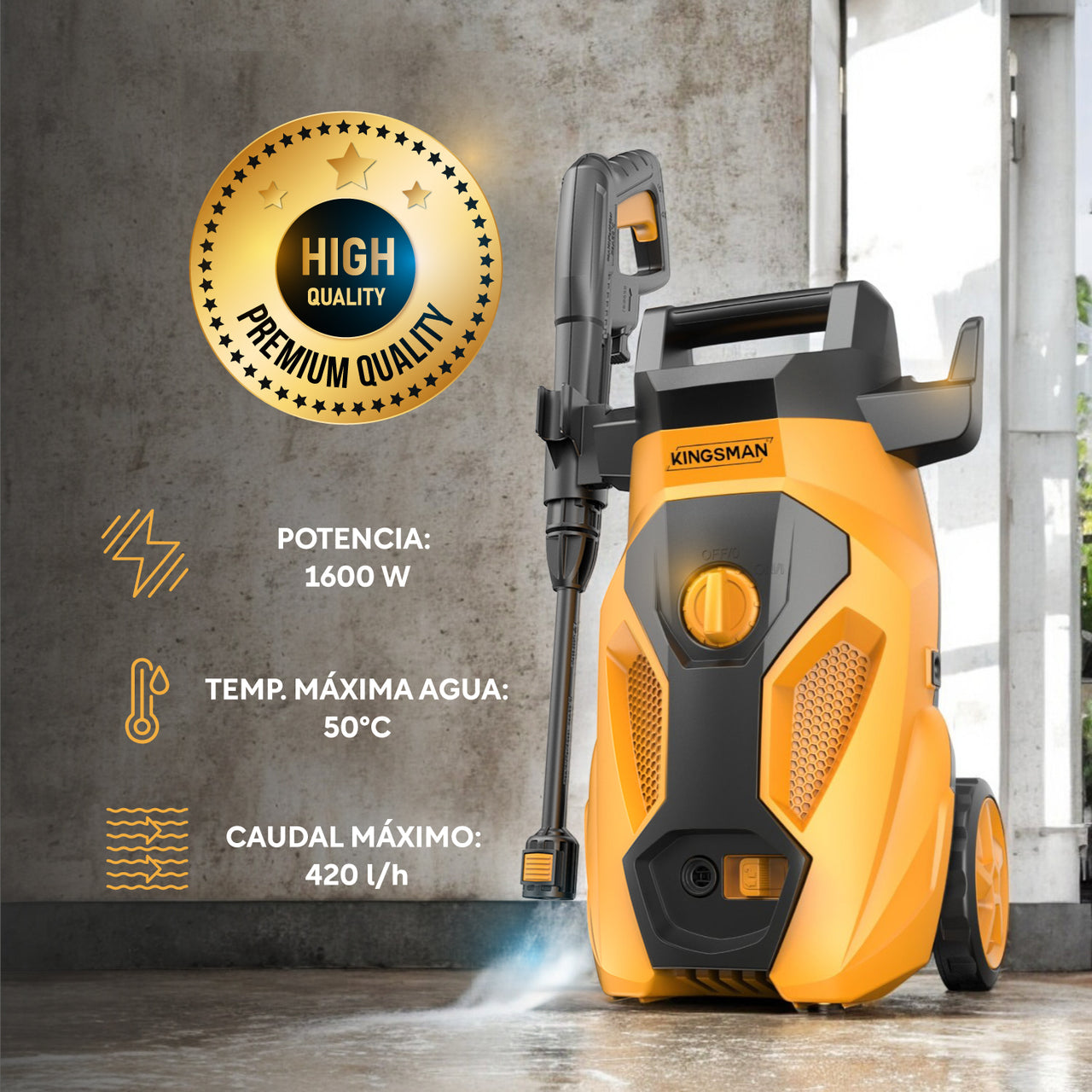 Hidrolavadora 1600 W HIDROKING2000 Kingsman