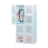 Closet Ropero Organizador Plastico 8 Cubos Infantil Portatil