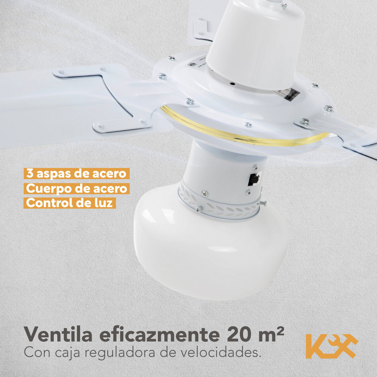 Ventilador De Techo C/ Luz Led Lámpara 56