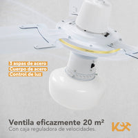 Thumbnail for Ventilador De Techo C/ Luz Led Lámpara 56