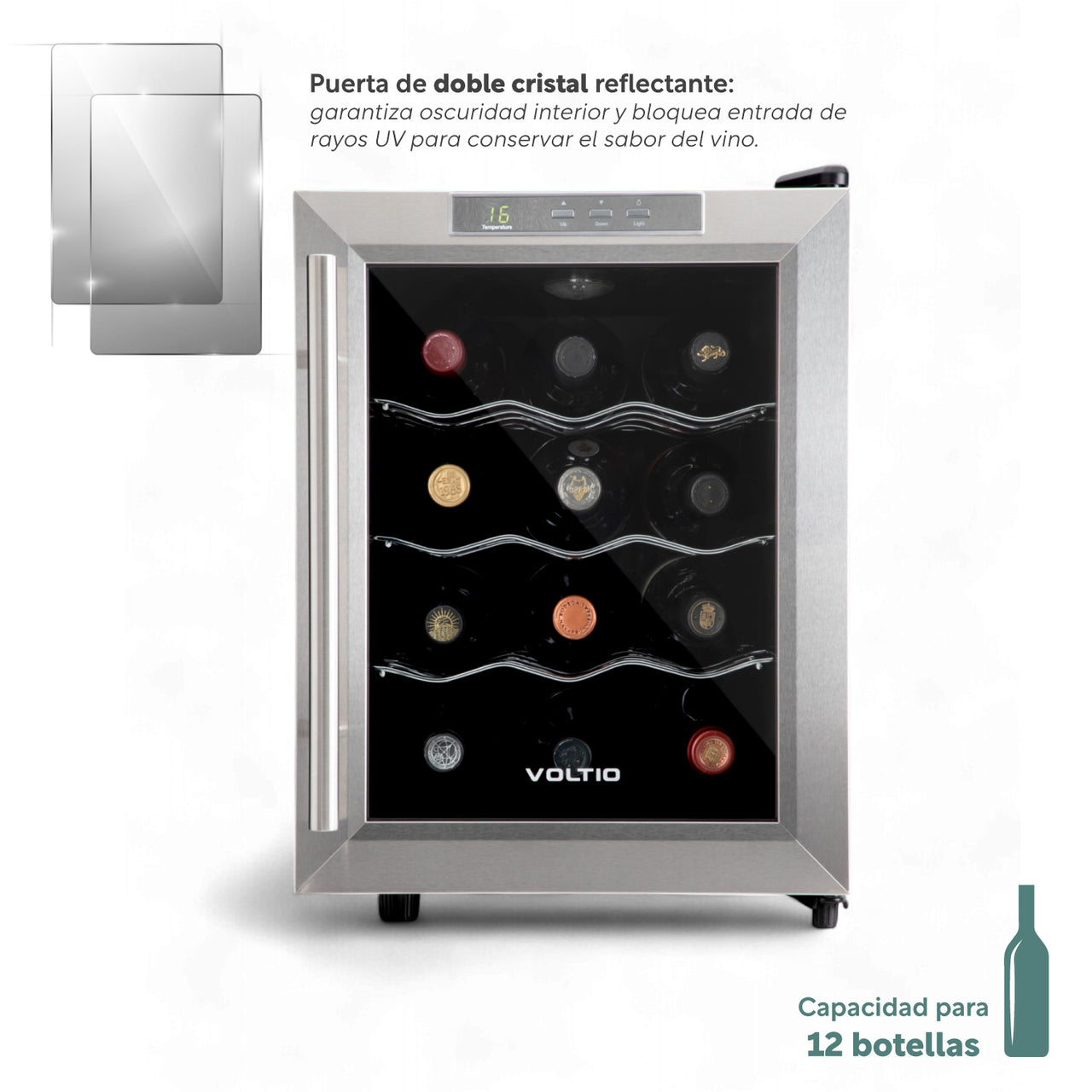 Cava Enfriador De Vinos Para 12 Botellas Frigobar 110-120V